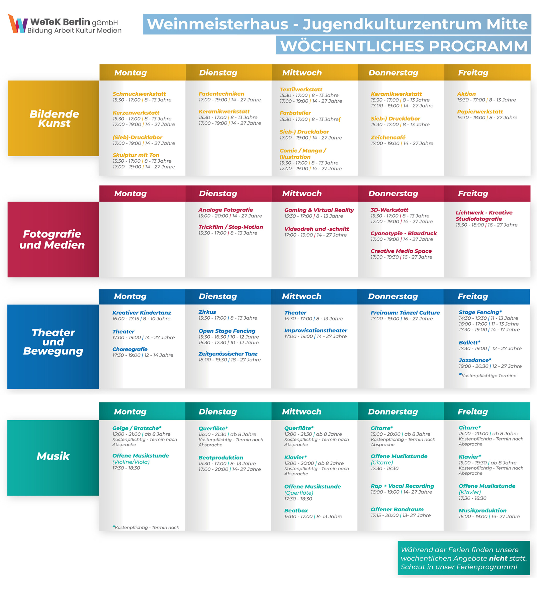 Wochenprogramm