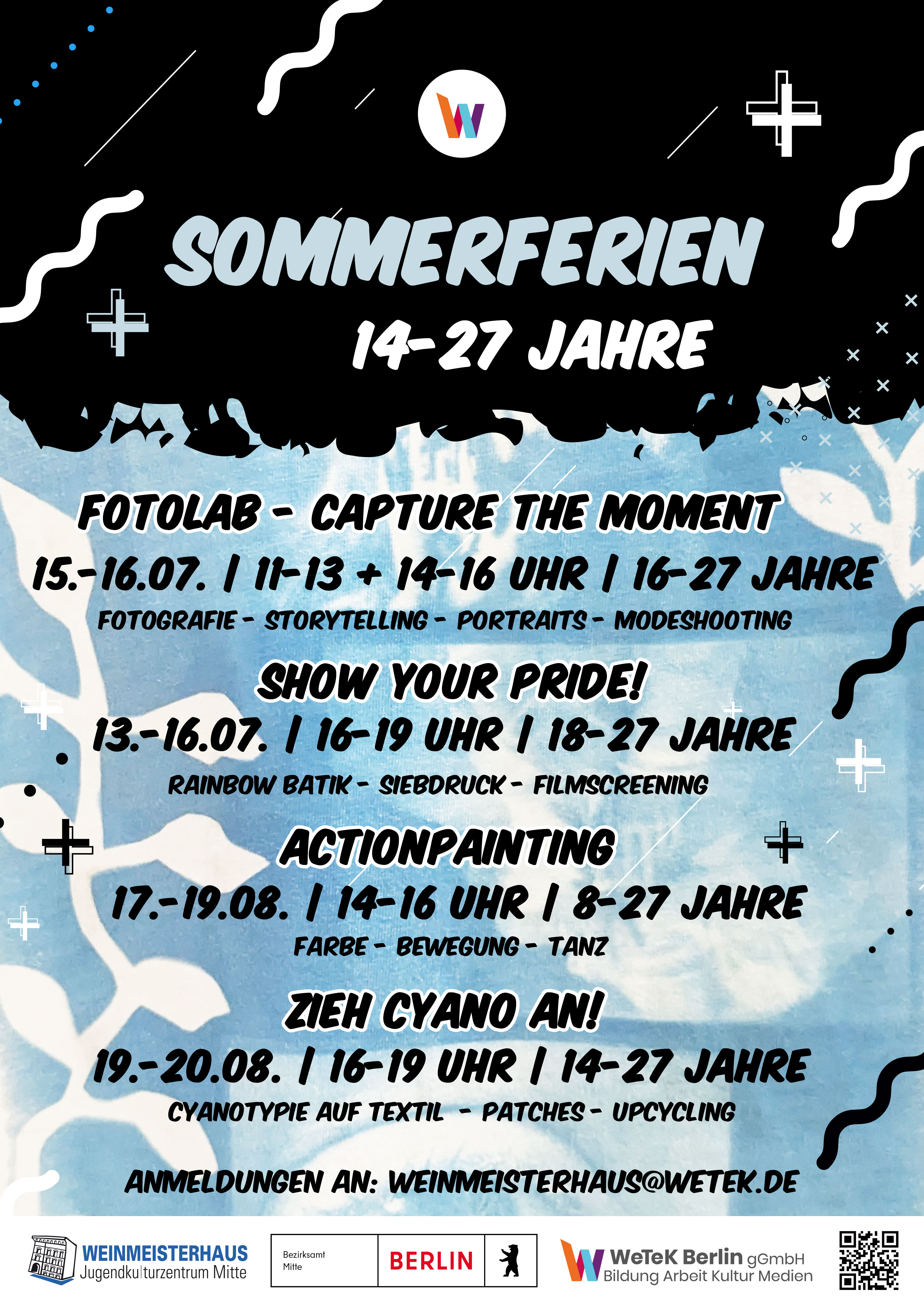 Plakat mit Infos auf dem Text